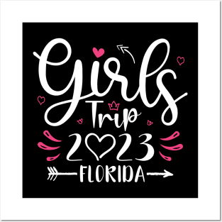 Girls Trip 2023 Shirt Weekend Summer Vacay Lover Girls Trip Posters and Art